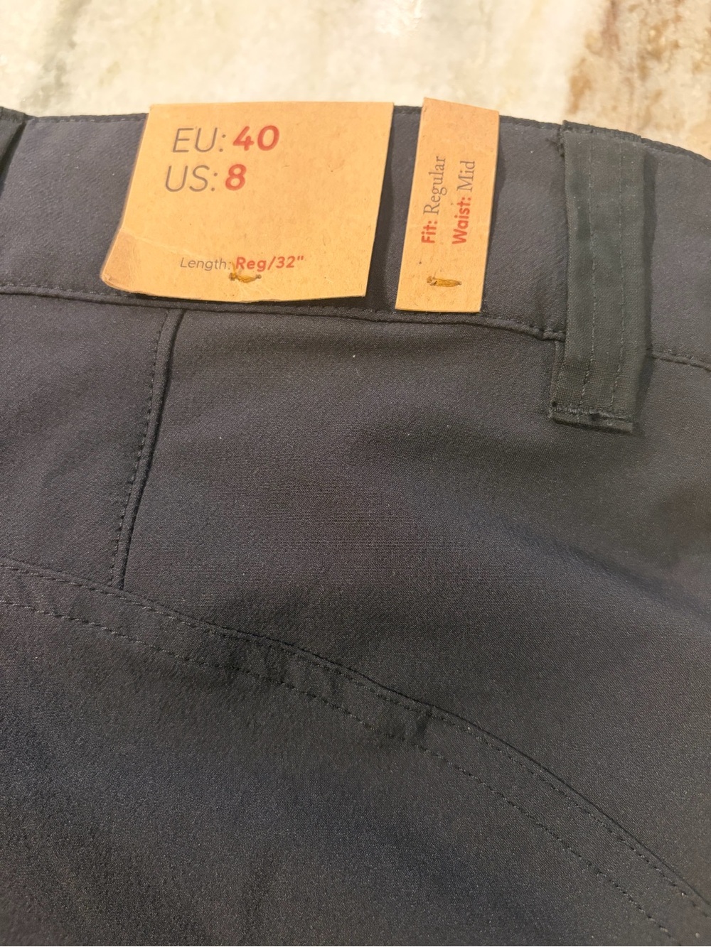 NWT Fjallraven Keb Agile Trousers Pants Black Women's US 8 / 32” Length $195 - Picture 10 of 11